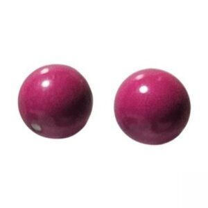 Retro Pink Ball Stud Earrings Classic Minimalist Fashion Jewelry Women